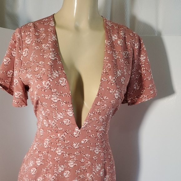 Sage The Label Floral Pink Mini Dress Size M - Picture 4 of 11